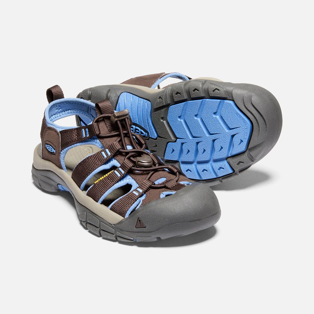 Keen Outdoor Sandalet Kadın Kahverengi/Mavi - Newport H2 - Türkiye NURY21435